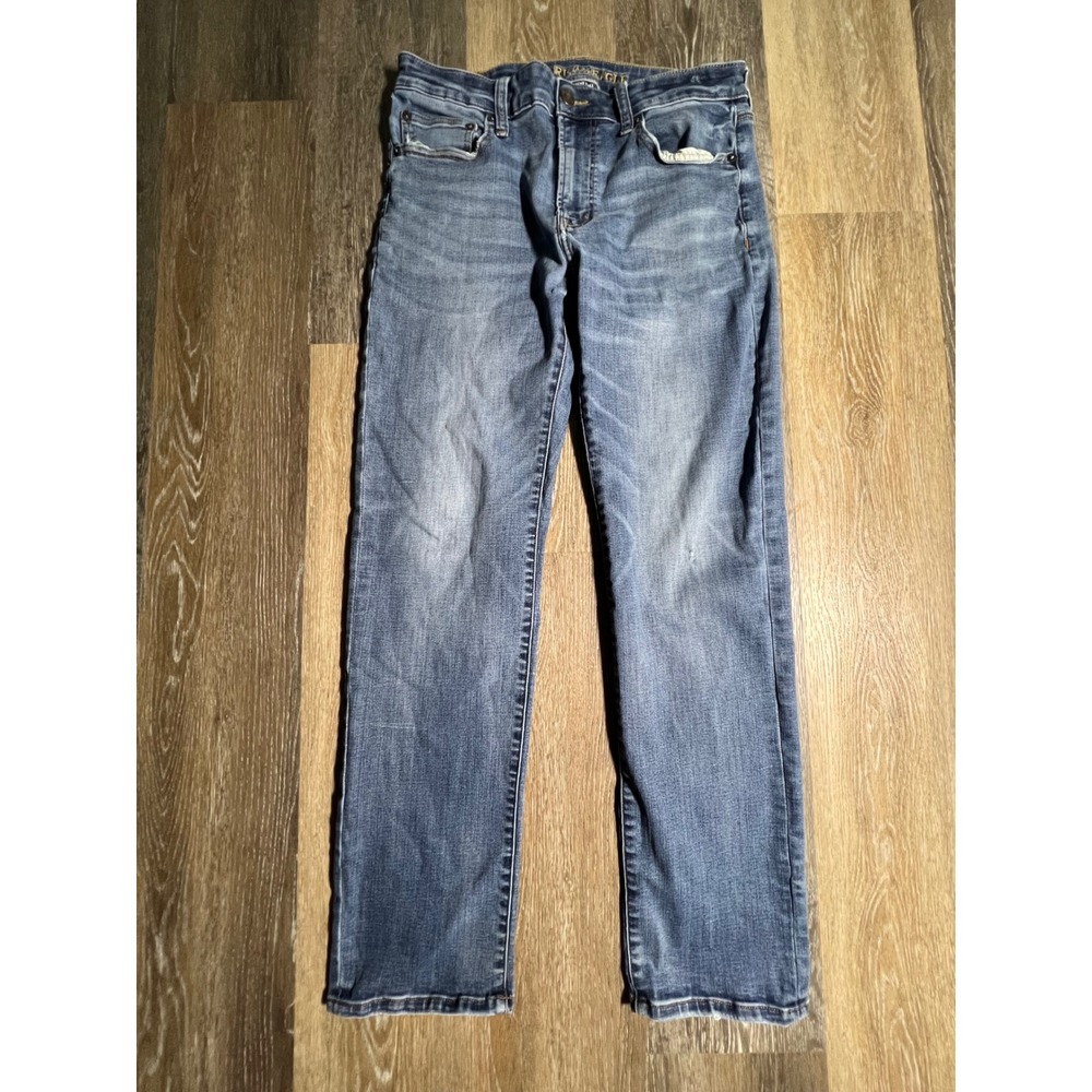 American Eagle Original Straight‎ Jeans Mens 33x32 Blue Extreme Flex Denim